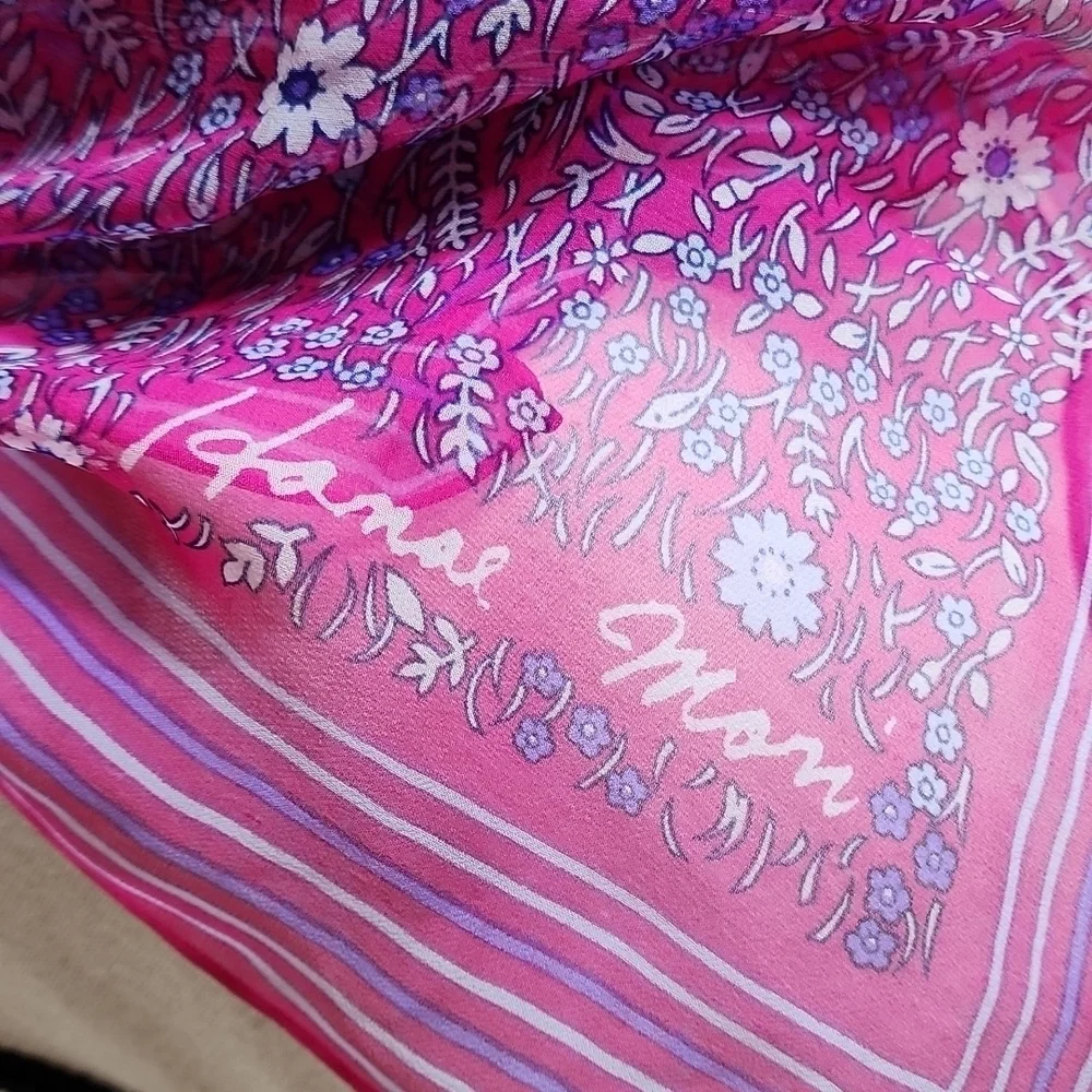 Vtg Hanae Mori Silk Scarf